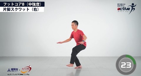 B（中強度）コースのトレーニングの一部